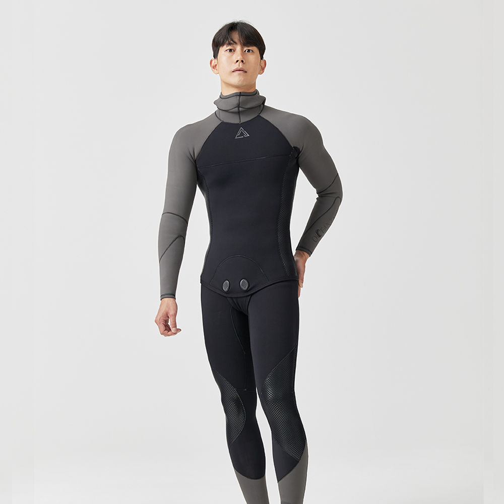 맨 마틴 투피스 오픈워터 슈트 블랙그레이